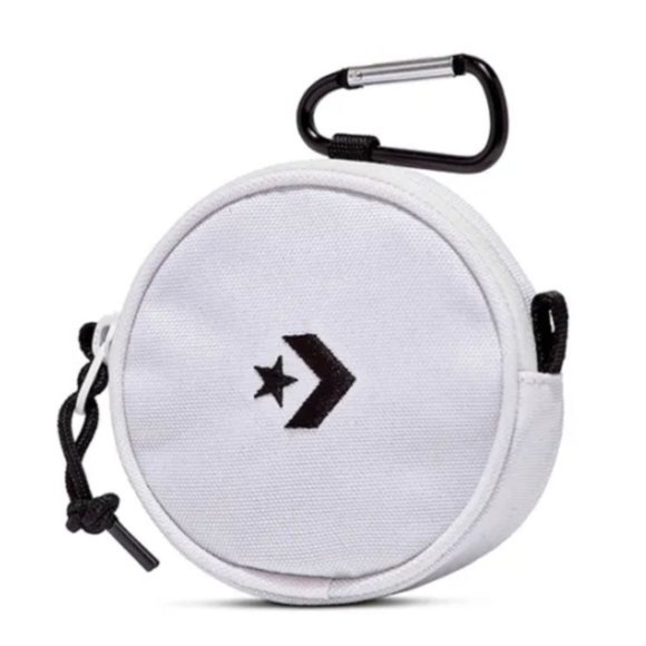 Converse Utility Pouch Unisex Bag White Zip Logo 10023842-A01 - Picture 1 of 7